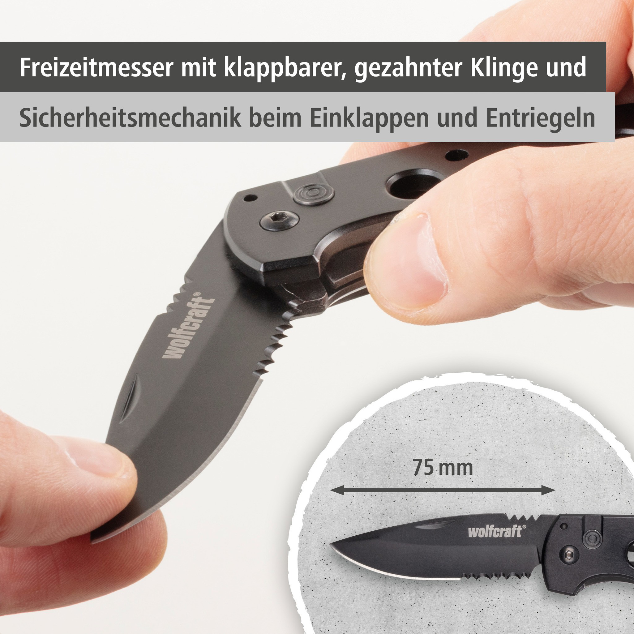 Leisure Knife with Folding, Serrated Blade