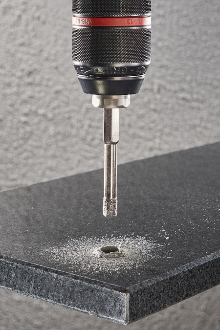 Dry Drill Bit, Diamond Coated, Hexagon Shank