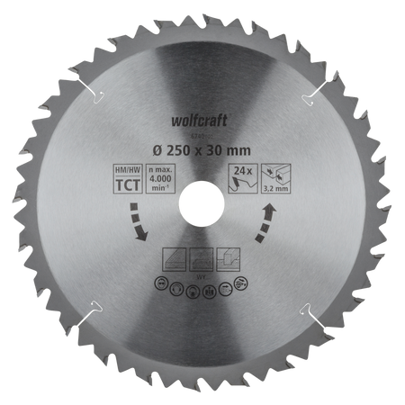 TC Circular Table Saw Blade, brown series, Ø 250 mm