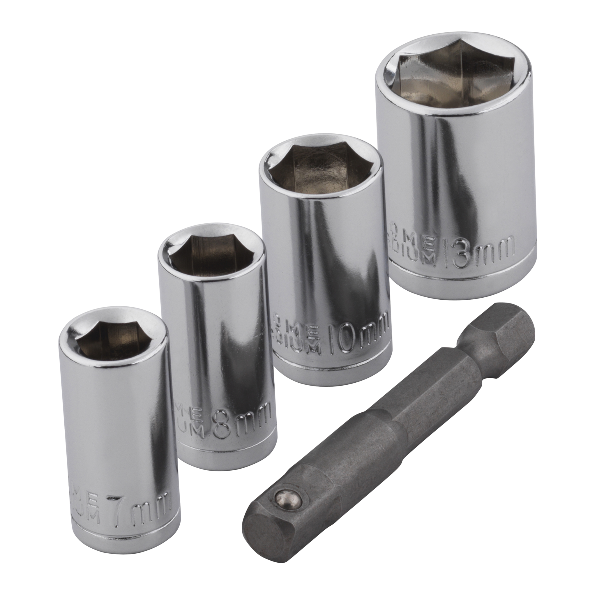 Wrench Socket Set (A/F 7,8,10,13), 5 Pcs.