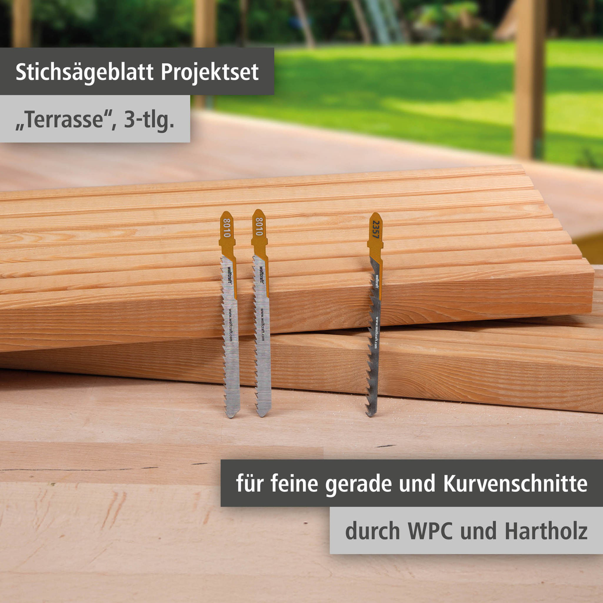 Jigsaw Blade Project Set for Deck Building, 3 Pcs. (de)