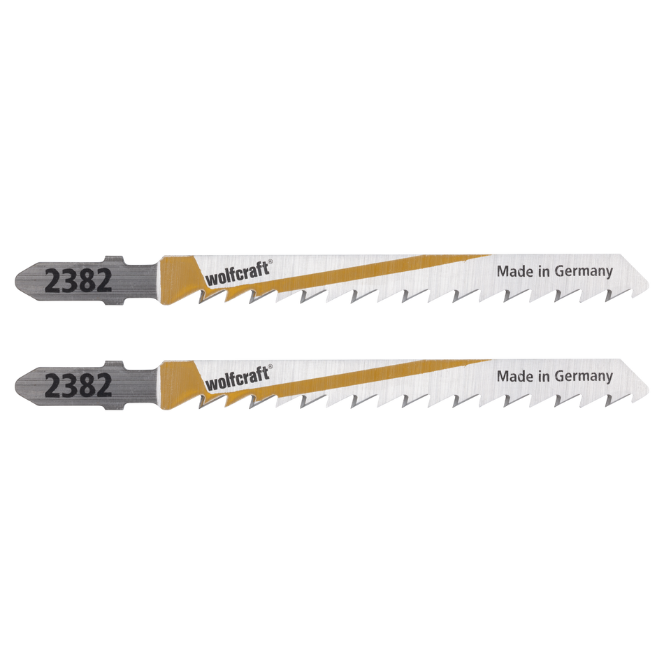 2 HCS Jigsaw Blades, T-shank, wood and acrylic glass, clean cut