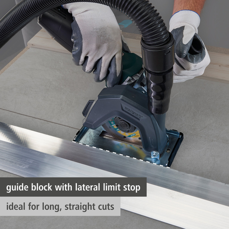 Extraction Hood With Guide Block for Angle Grinder (en)