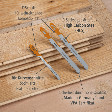 Jigsaw Blade Project Set for Parquet, 3 Pcs. (de)