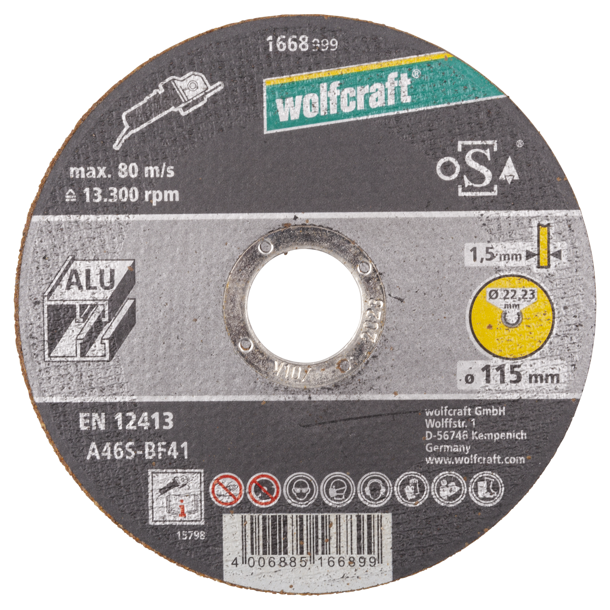 Cutting Disc for Aluminium, extra thin, Ø 115 mm