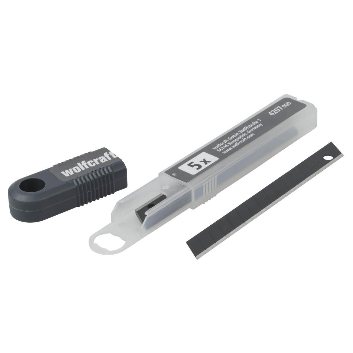 5 Professional Sharp Snap-Off Blades 9 mm Black