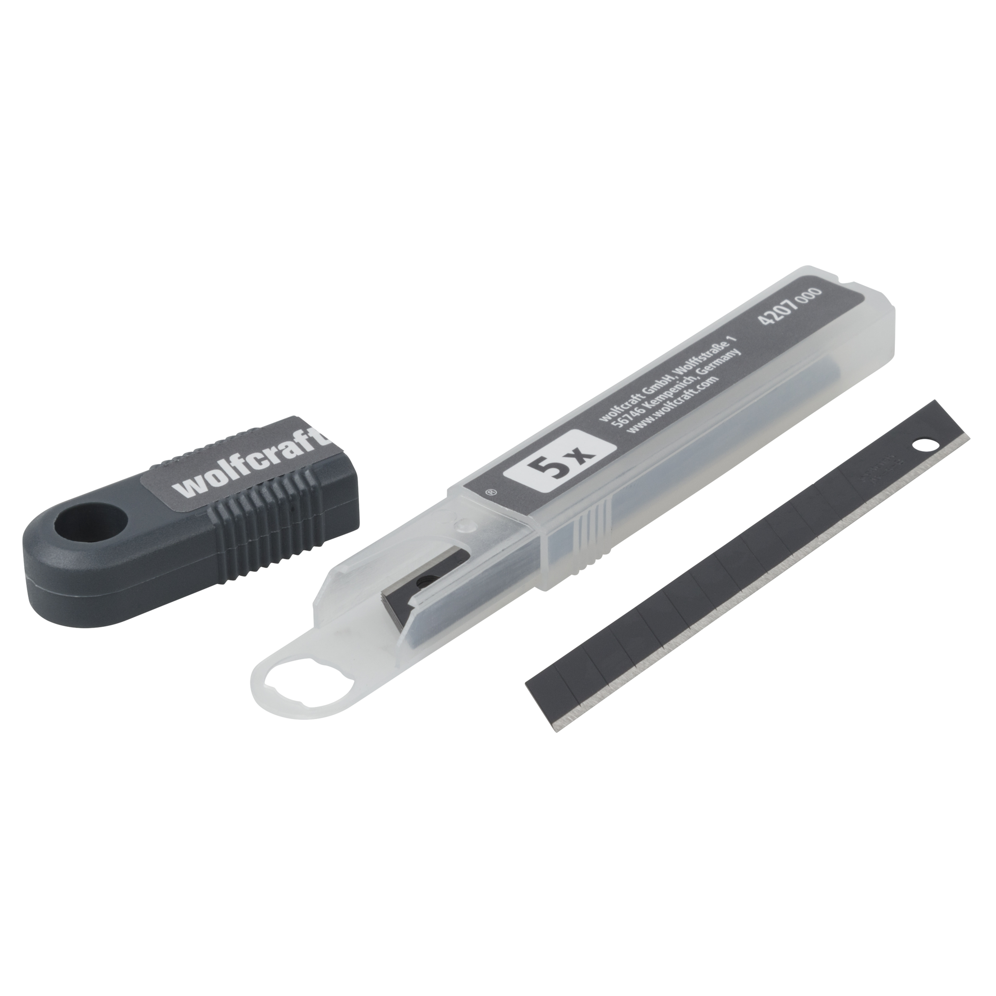 5 Professional Sharp Snap-Off Blades 9 mm Black