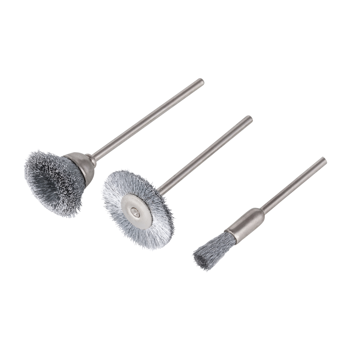 Stainless Steel Wire Mini Brush Set, 3 pcs. - Image 1