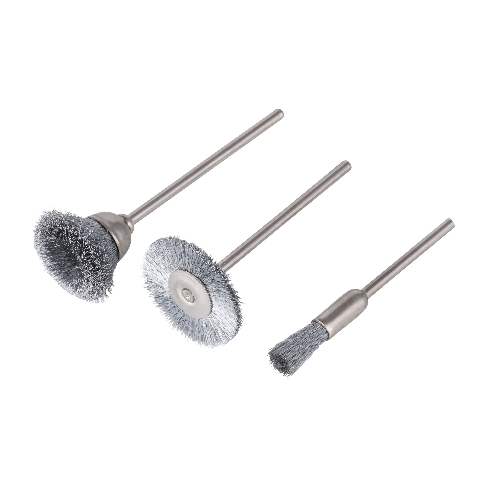 Stainless Steel Wire Mini Brush Set, 3 pcs. - Image 1