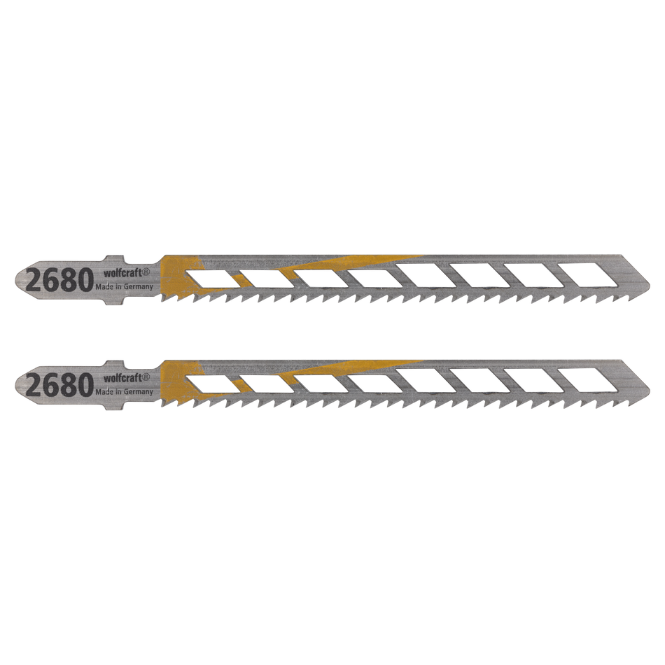 2 HCS Jigsaw Blades, T-shank, wood and plastic, clean straight cut
