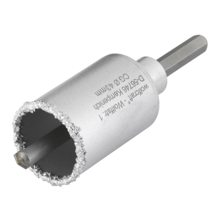 Annular Bit, Tungsten Carbide Coated, With Mandrel, Ø43mm
