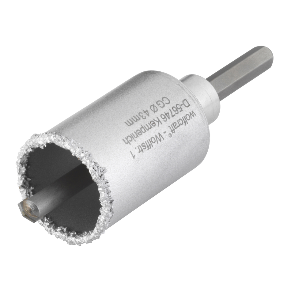 Annular Bit, Tungsten Carbide Coated, With Mandrel, Ø43mm