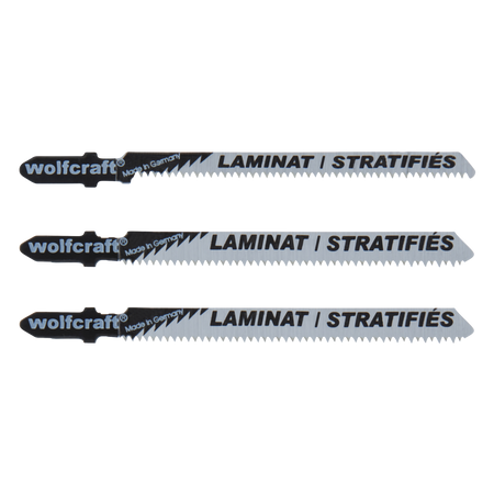 Jigsaw blade set, 3 pcs. HCS, T-shank, laminate and parquet - Image 1