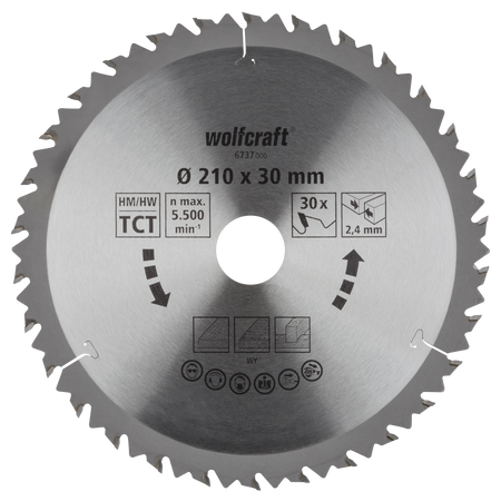 TC Circular Hand Saw Blade, brown series, Ø 210 mm