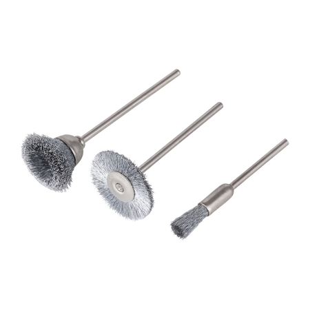 Steel Wire Mini Brush Set 3 Pcs.