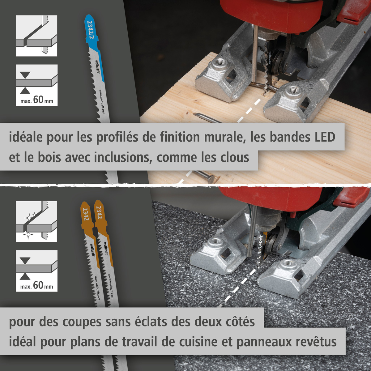 Jigsaw Blade Project Set for Kitchen Installation, 3 Pcs. (fr)