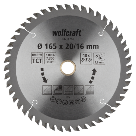 TC Circular Hand Saw Blade, orange series, Ø 165 mm