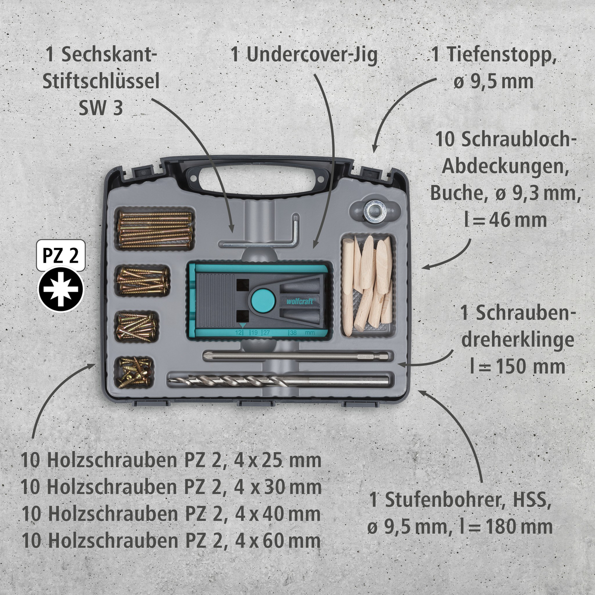 Undercover Jig Set PZ, 55 pcs. (de)