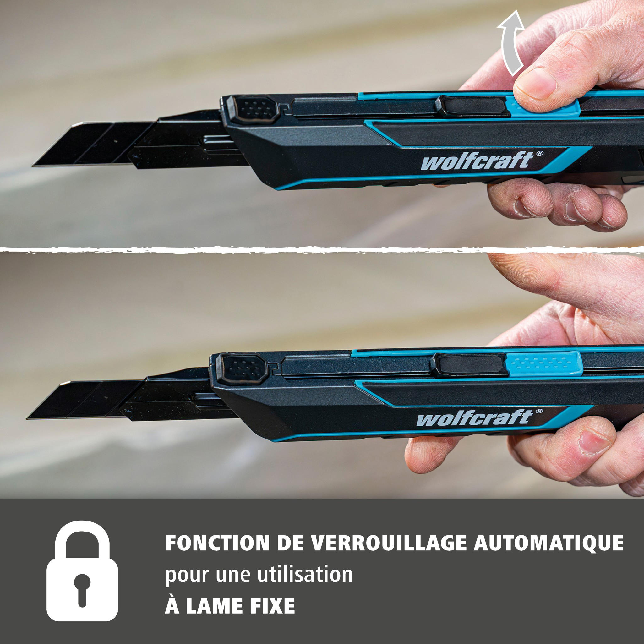 Snap-Off Blade Knife PRO SAFETY, 25 mm (fr)