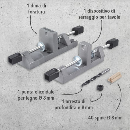 Universal Wood Dowel Joiner Set (it)
