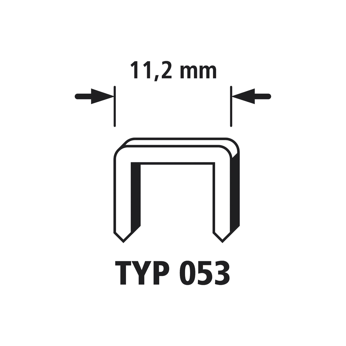Broad Back Staples, Steel, Type 053
