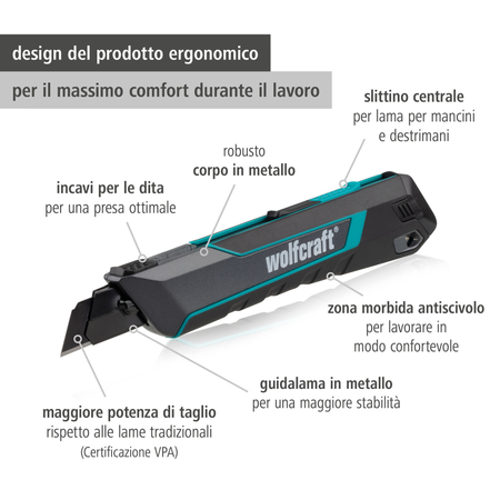 Snap-Off Blade Knife PRO SAFETY, 18 mm (it)