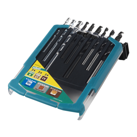 Drill Bit Set 9 Pcs. for metal/wood/stone