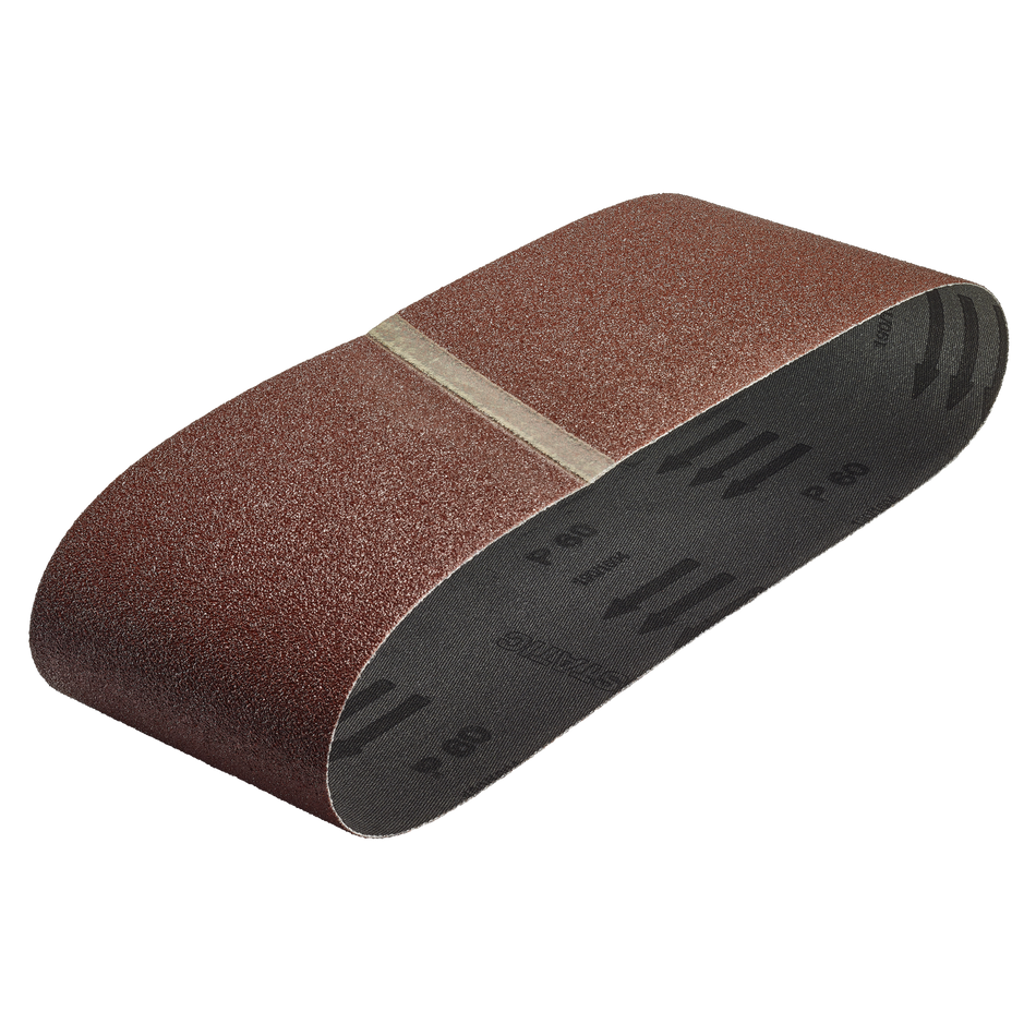 3 Fabric Sanding Belts 40 x 303 mm, grain 60