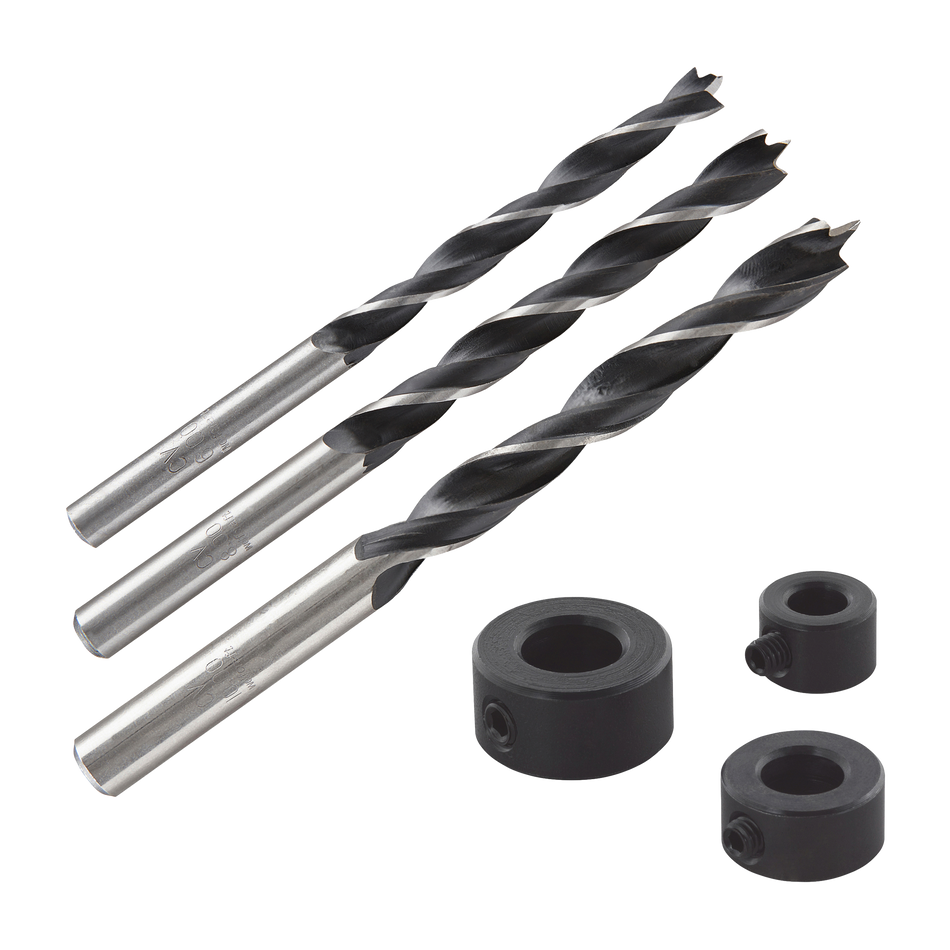 Wood Twist Drill Bit Set With Depth Stop 6 Pcs. - Image 1