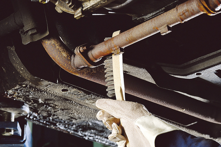 Steel Wire Hand Brush, 4 Rows - Image 2