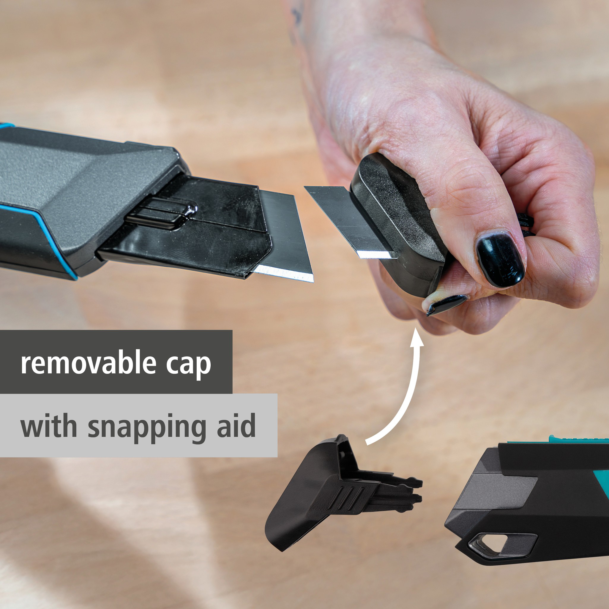 Snap-Off Blade Knife PRO SAFETY, 25 mm (en)