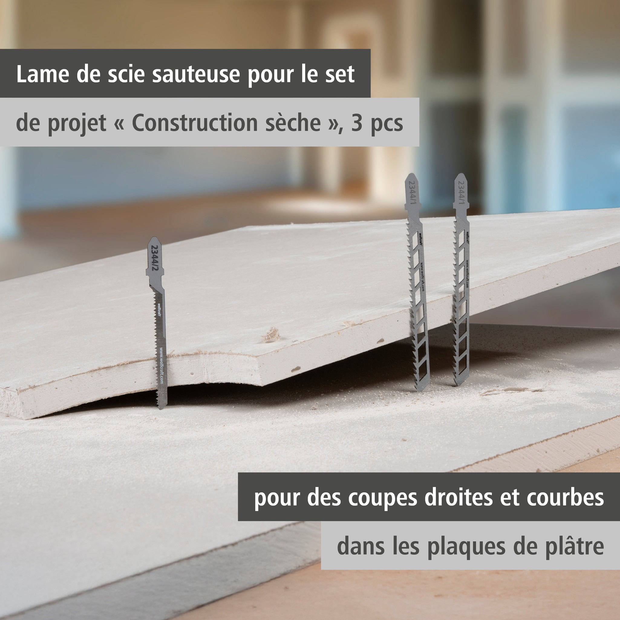 Jigsaw Blade Project Set for Drywall, 3 Pcs. (fr)