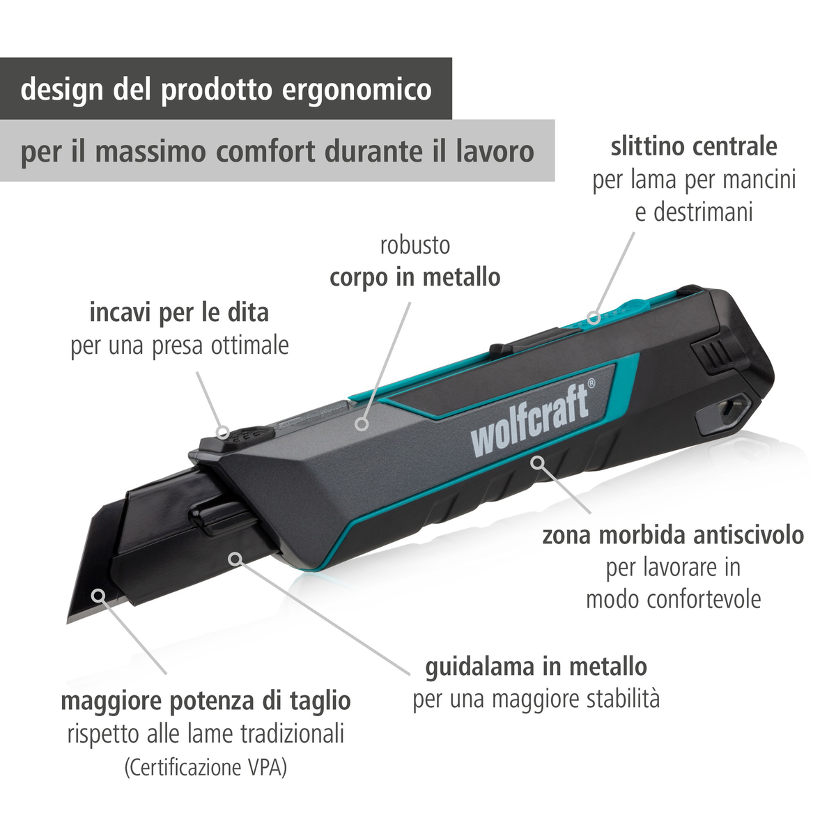 Snap-Off Blade Knife PRO SAFETY, 25 mm (it)