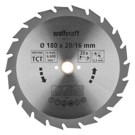 TC Circular Hand Saw Blade, green series, Ø 180 mm