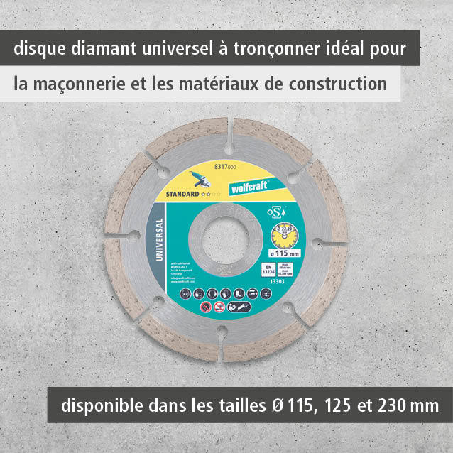 SOLID UNIVERSAL Diamond Cutting Disc, Ø 115 mm (fr)