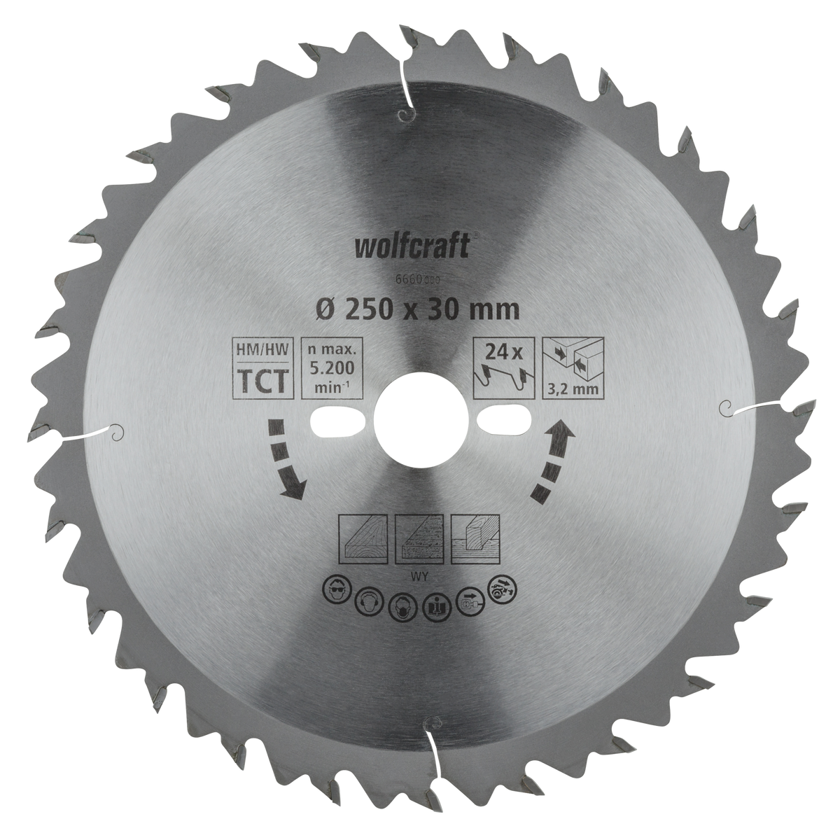 TC Circular Table Saw Blade, green series, Ø 250 mm