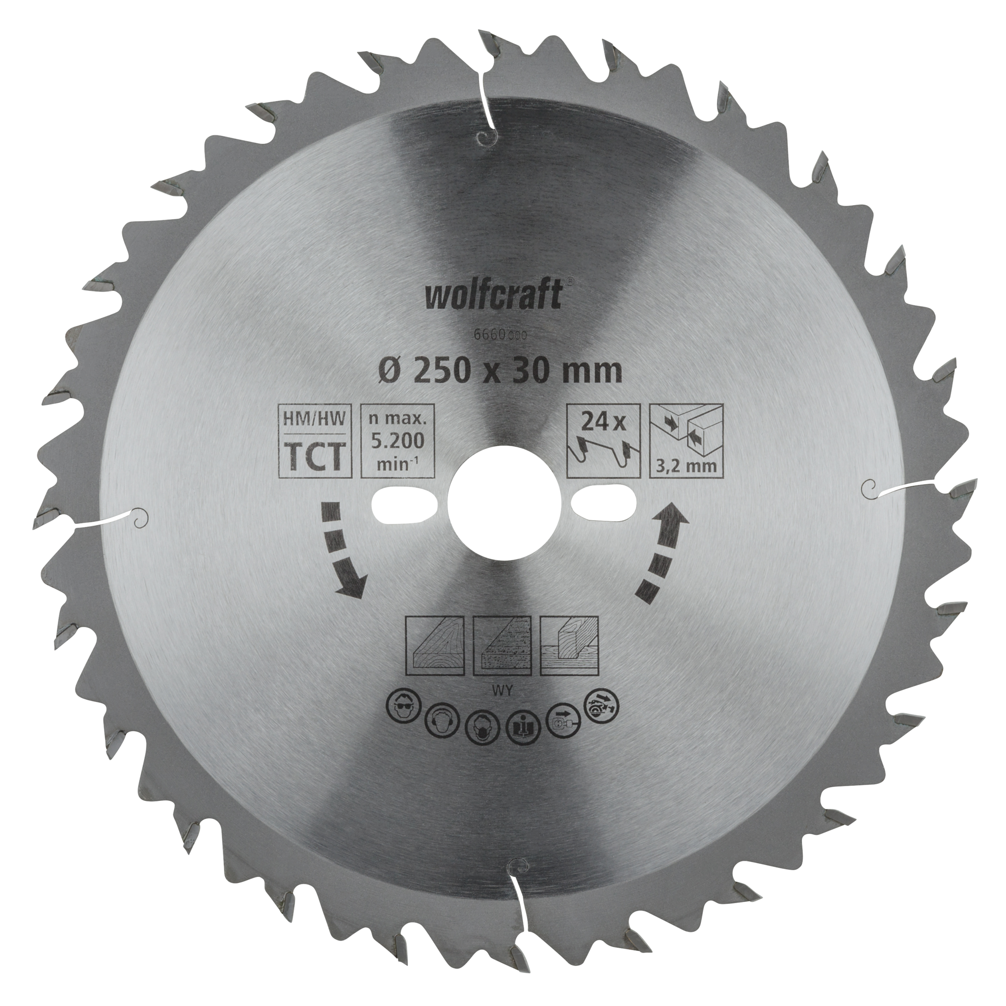 TC Circular Table Saw Blade, green series, Ø 250 mm