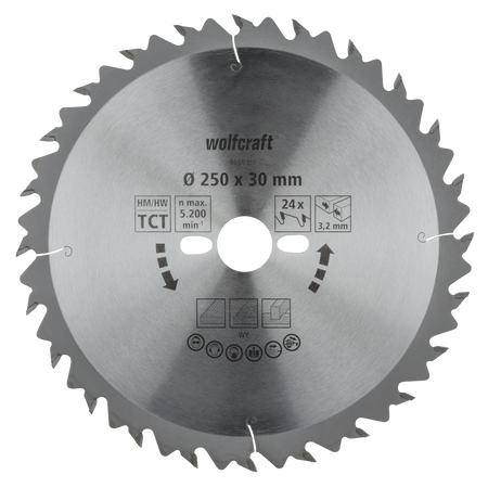 TC Circular Table Saw Blade, green series, Ø 250 mm