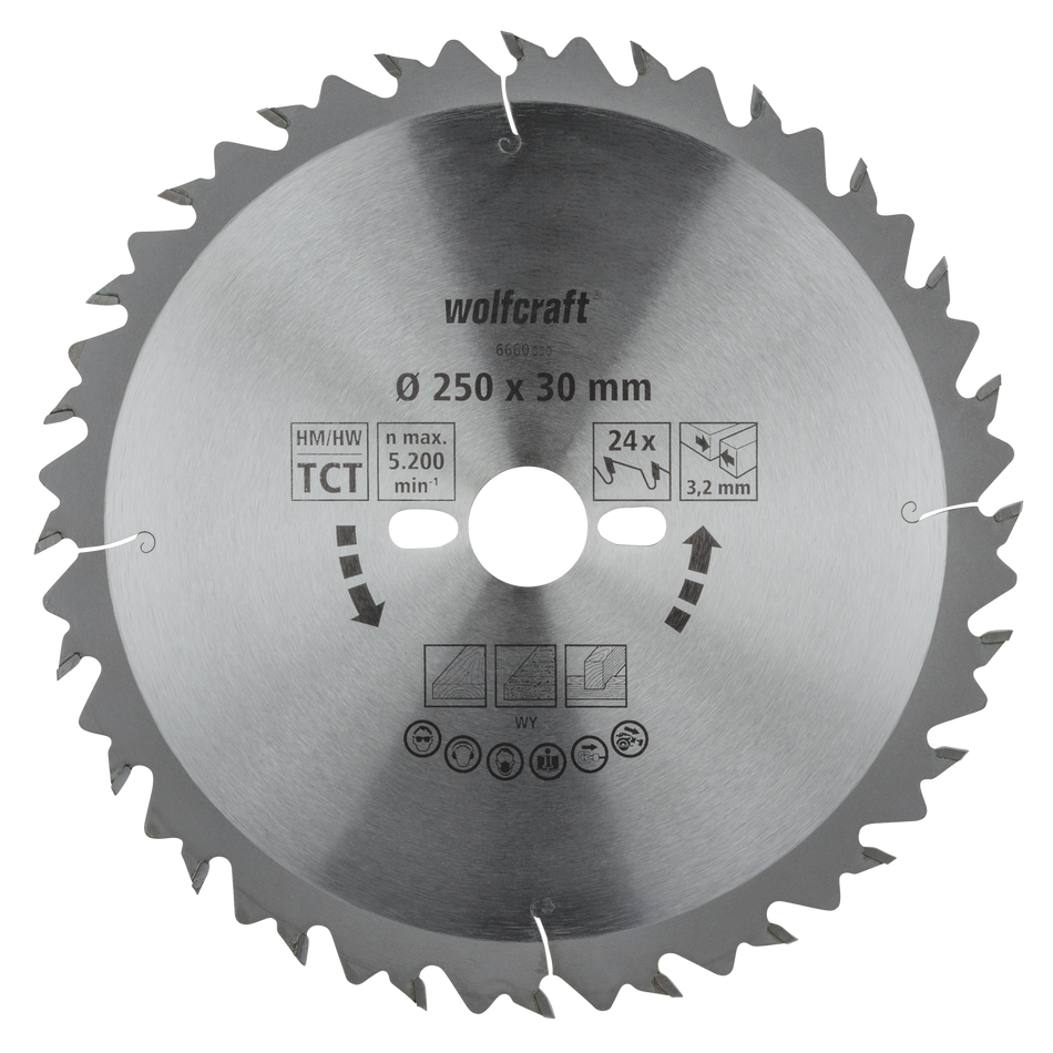 TC Circular Table Saw Blade, green series, Ø 250 mm