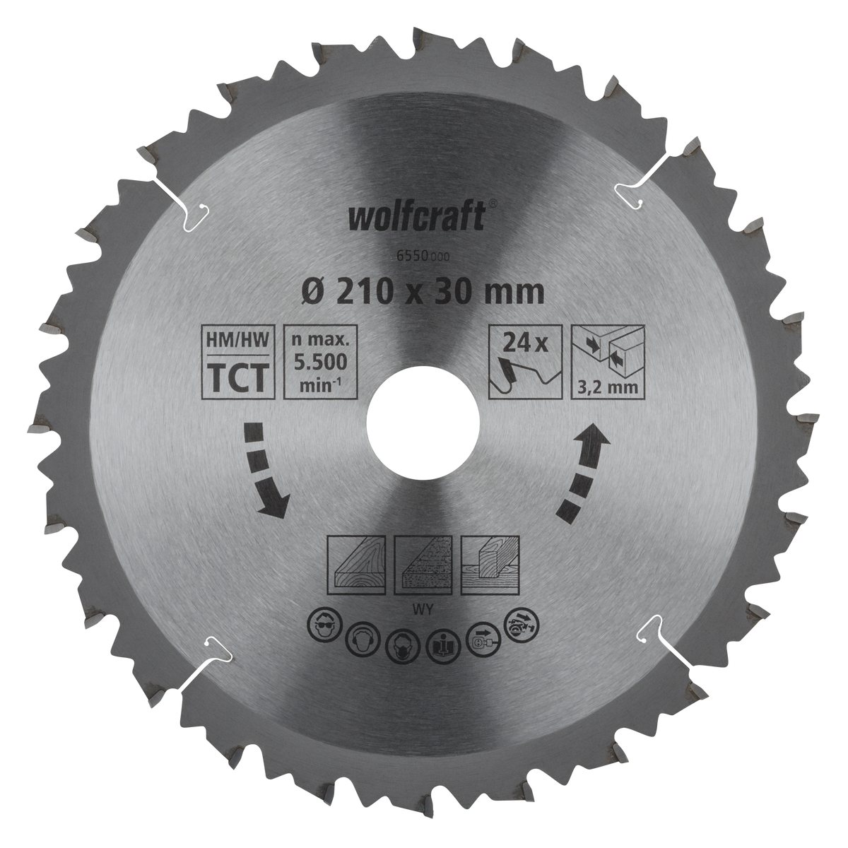 TC Cross and Mitre Cut Saw Blade, brown series, Ø 210 mm