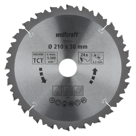 TC Cross and Mitre Cut Saw Blade, brown series, Ø 210 mm