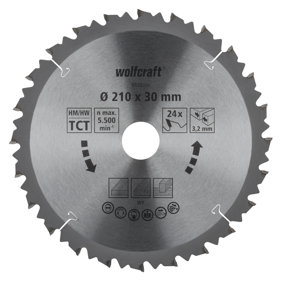 TC Cross and Mitre Cut Saw Blade, brown series, Ø 210 mm