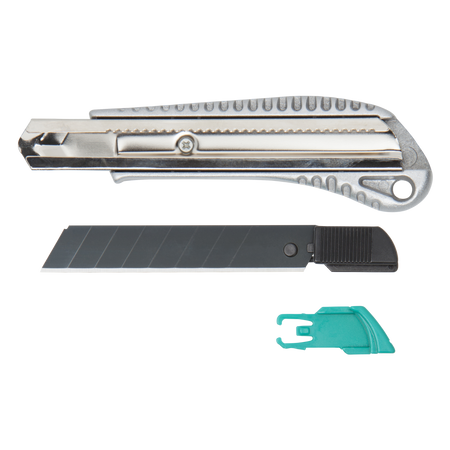 Metal Snap-Off Blade Knife, 18 mm, “Profi-Sharp” Black Blade