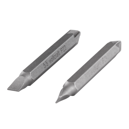 Double Bit Set, Flat / Crosshead (PZ), 2 Pcs.
