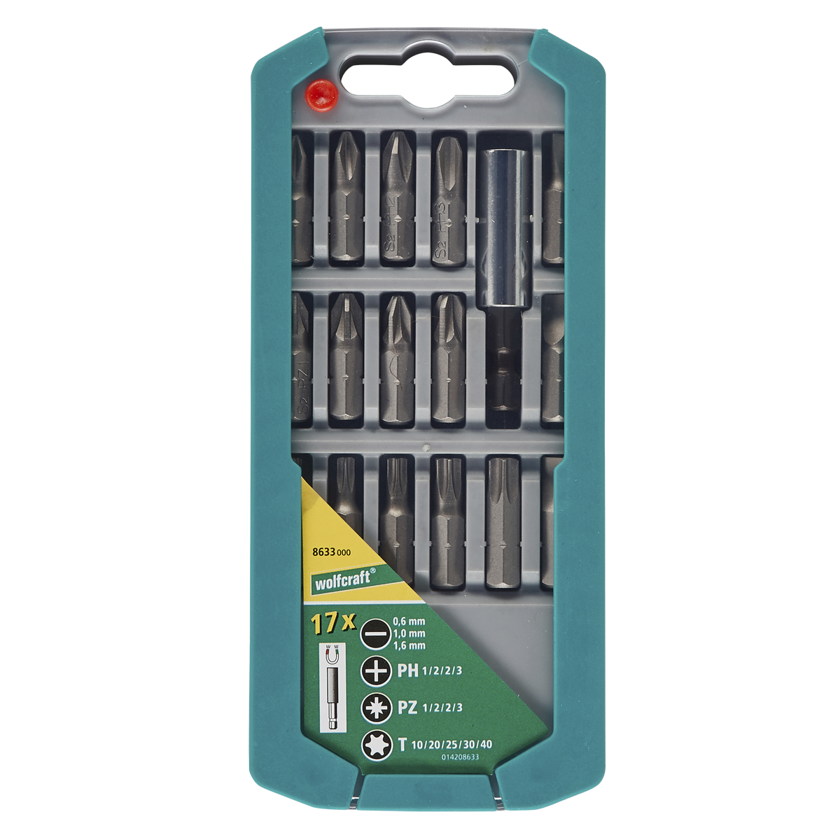 Bit Cassette Flat / Crosshead (PH/PZ) / TORX® (T), 17 Pcs.