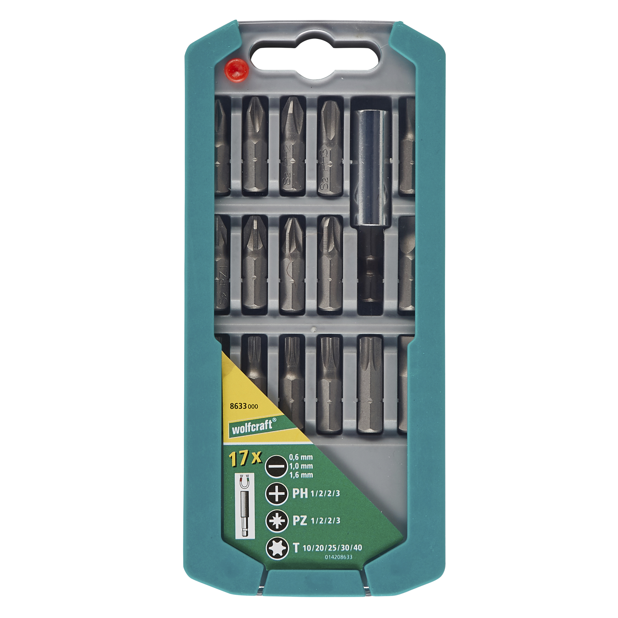 Bit Cassette Flat / Crosshead (PH/PZ) / TORX® (T), 17 Pcs.