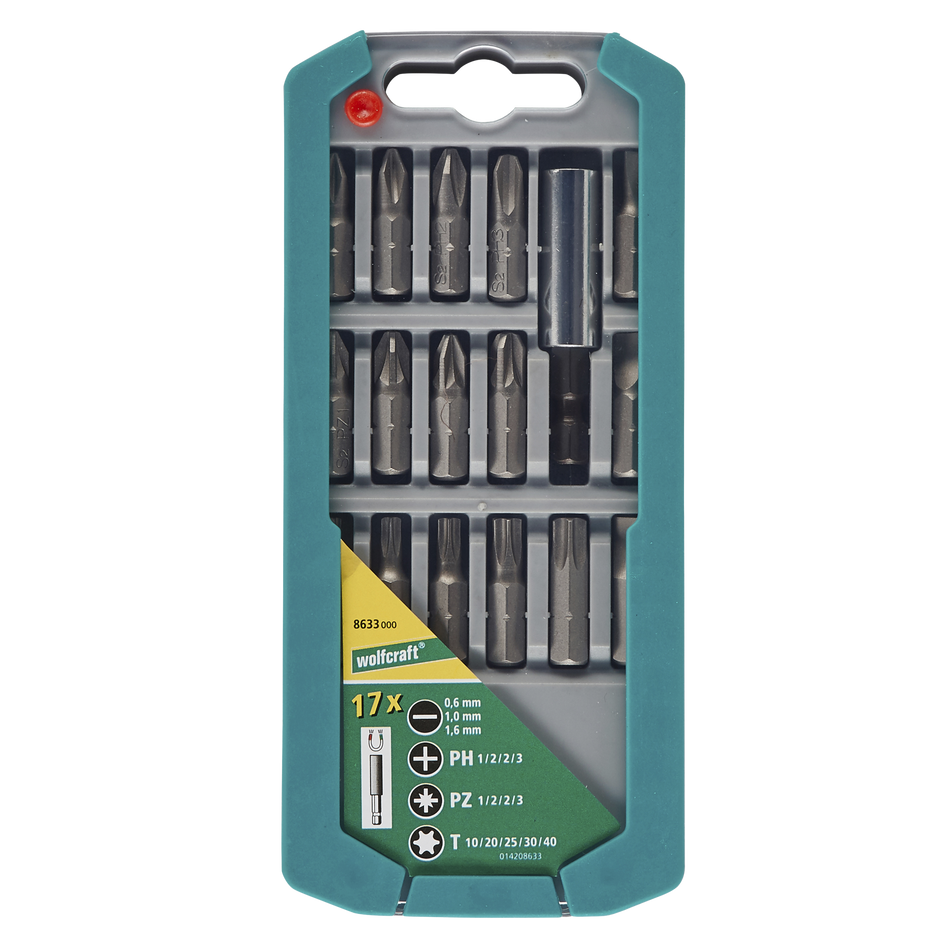 Bit Cassette Flat / Crosshead (PH/PZ) / TORX® (T), 17 Pcs.
