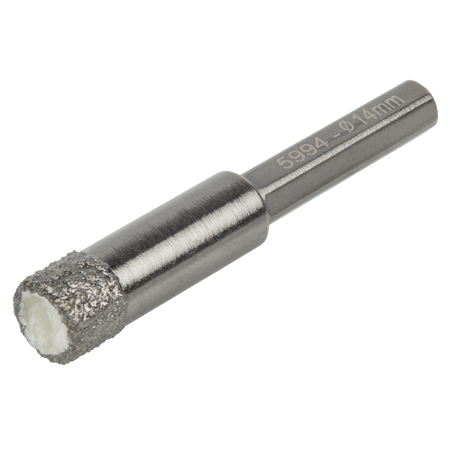 Dry Drill Bit, Diamond Coated, Hexagon Shank, Ø 14 mm