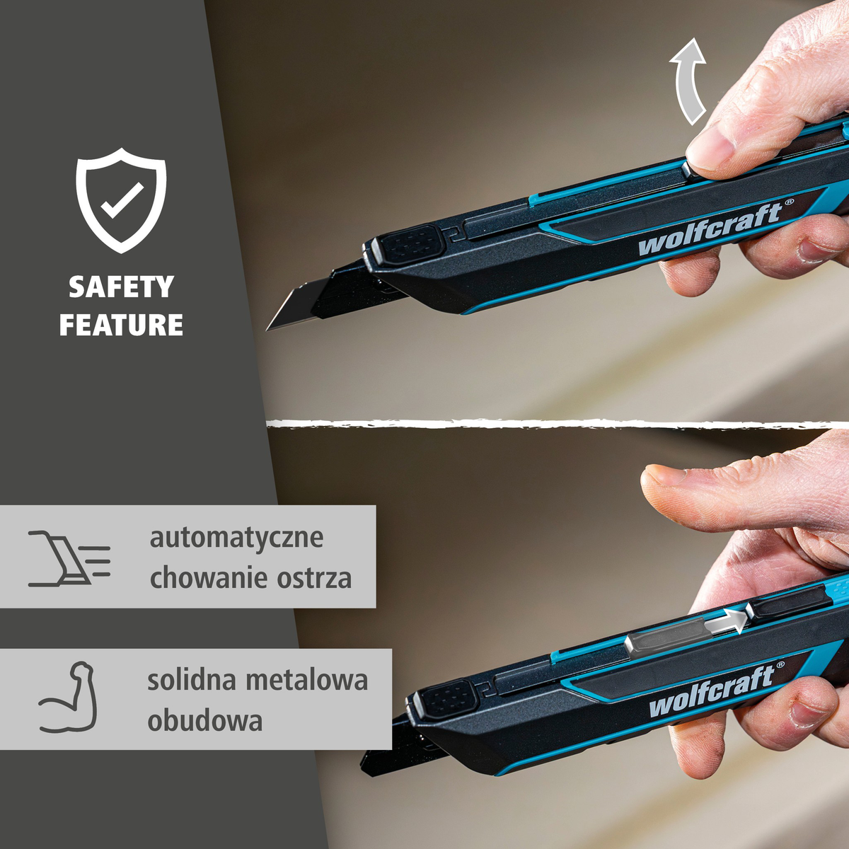 Snap-Off Blade Knife PRO SAFETY, 18 mm (pl)