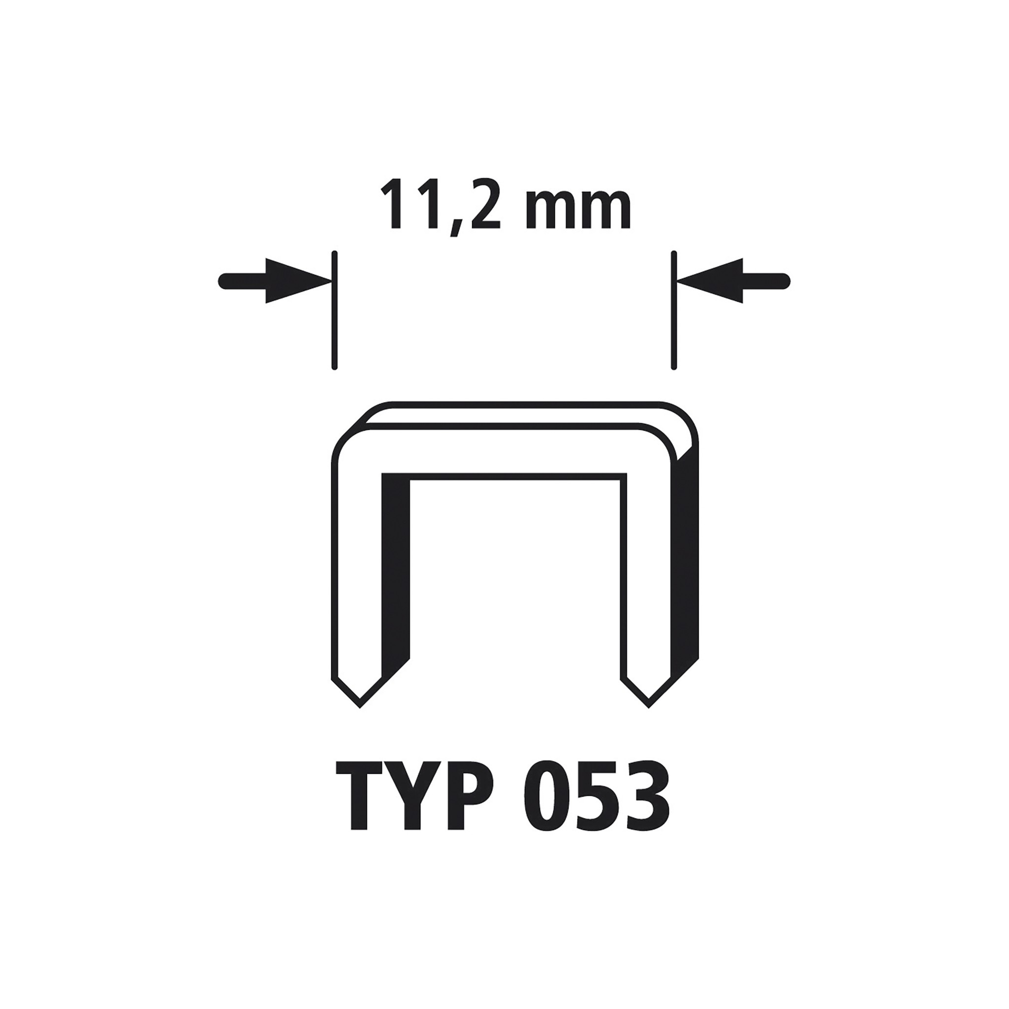 Broad Back Staples, Extra Hard Steel, Type 053